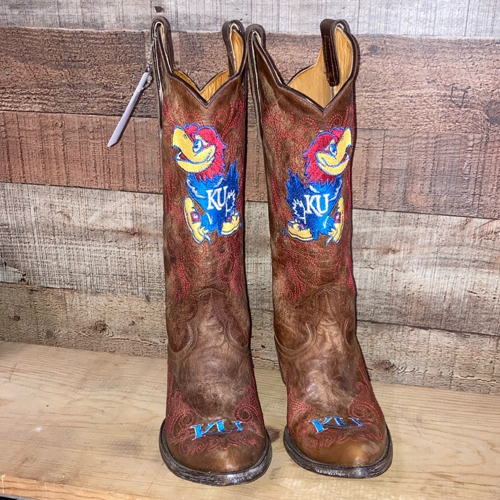 Women’s College Gameday Kentucky Jayhawks Boots, Pointed toe, Size 7B